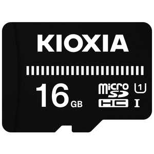 KIOXIA キオクシア microSDXC SDHC UHS-1 メモリーカード 16GB R50 KMUB-A016G