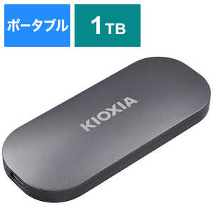 KIOXIA キオクシア 外付けSSD KIOXIA USB-C接続（USB Type-C to A ケーブル、USB Type-C to C ケーブル付属） シルバー 1TB /ポータブル型 SSD-PKP1.0U3-B