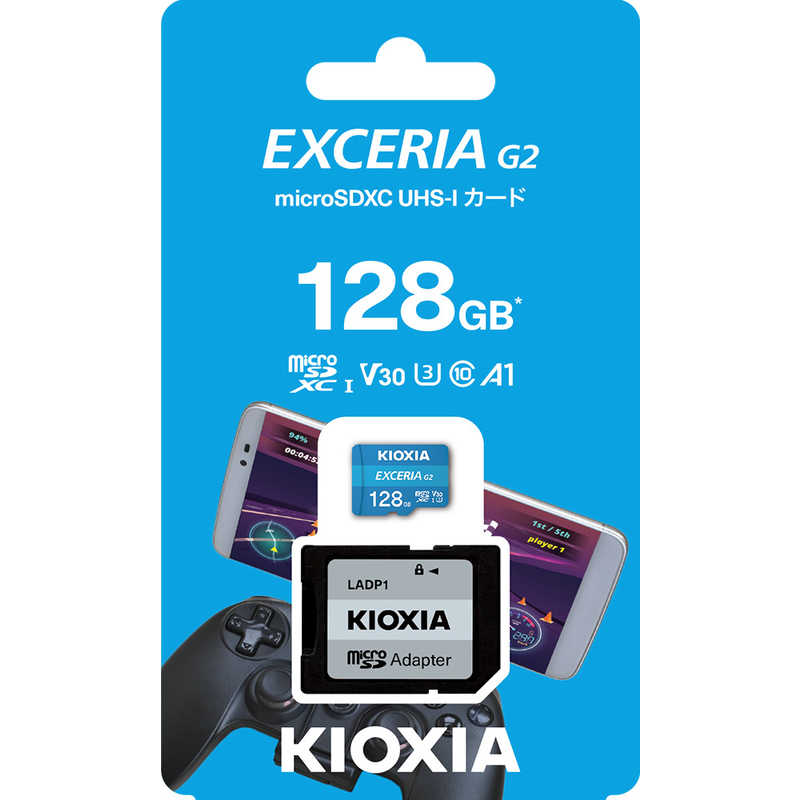 KIOXIA キオクシア KIOXIA キオクシア メモリーカード microSDXC/SDHC UHS-1 128GB R100/W50 [Class10 /128GB] KMU-B128G KMU-B128G