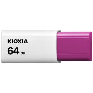 KIOXIA キオクシア USBフラュシュメモリー  ［32GB /USB TypeA /USB3.2 /ノック式］ マゼンタ KUN-3A064GR