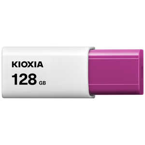 KIOXIA キオクシア USBフラュシュメモリー  ［64GB /USB TypeA /USB3.2 /ノック式］ マゼンタ KUN-3A128GR