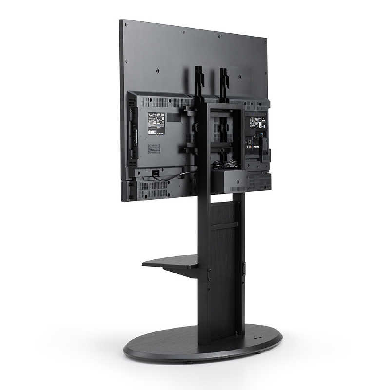 朝日木材 朝日木材 40～65インチ対応 テレビスタンド Swing (壁寄せ・自立式) ブラック木目 AS-SF900 AS-SF900