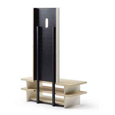 【組立済】40～55V型対応 壁寄せラック AS-WSH800-NA 朝日木材 40～55V型対応 壁寄せラック ナチュラル木目 AS-WSH800-NA の