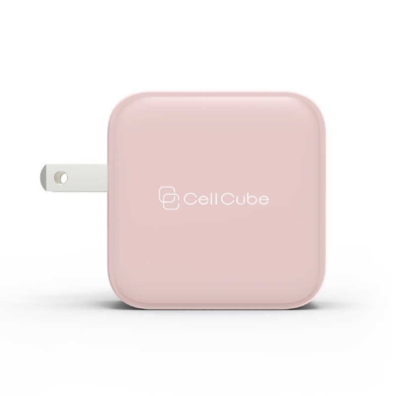 ファンマックスジャパン ファンマックスジャパン Cell Cube(セルキューブ)折り畳み式プラグAC充電器 PD20W Share USB-C+USB-A -LC ピンク [2ポート /USB Power Delivery対応] CCAC04LC CCAC04LC