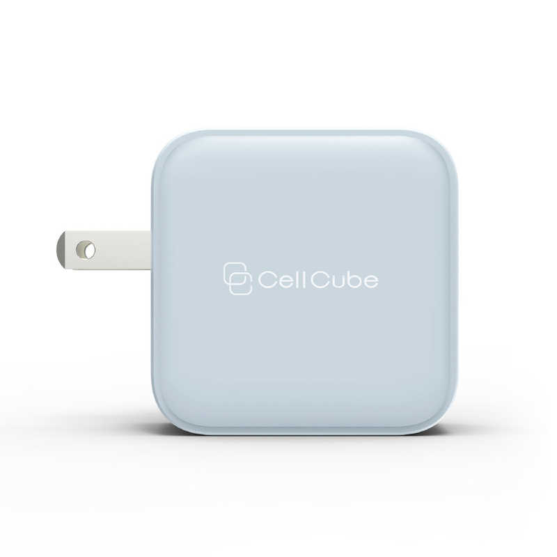 ファンマックスジャパン ファンマックスジャパン Cell Cube(セルキューブ)折り畳み式プラグAC充電器 PD20W Share USB-C+USB-A -LB 白藍 [2ポート /USB Power Delivery対応] CCAC04LB CCAC04LB