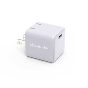 ファンマックスジャパン Cell Cube 折り畳み式プラグAC充電器 30W/PD 【極小】-LP Cell Cube (セルキューブ) 白藤 [1ポート] CC-AC06