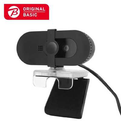 ORIGINALBASIC WEBカメラ 200万画素WEBカメラ ブラック OBR-WEBCAM200