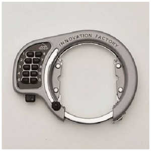 あさひ イノベーションファクトリー ボタン式リング錠 グレー 98574000