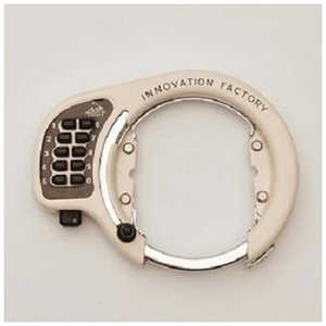 あさひ イノベーションファクトリー ボタン式リング錠 アイボリー 98576000