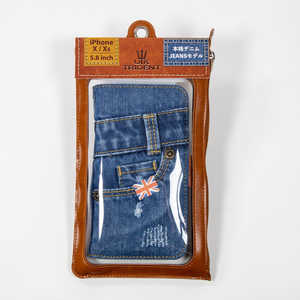 BSJ UK Trident iPhoneXs/X Jeansモデル 手帳型ケース UK Trident PSPC-IPHX-VB18eSP