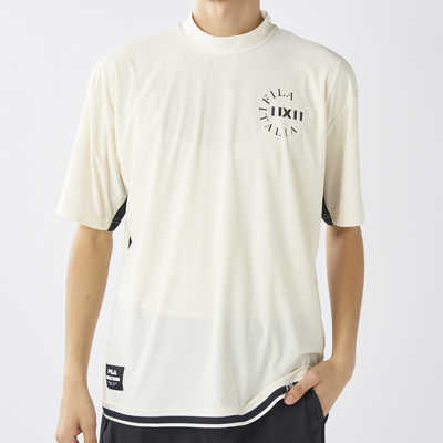 FILA GOLF モックネック 半袖シャツ ホワイト/ブラック フィラゴルフ モックネック半袖シャツ FILA GOLF ［メンズ