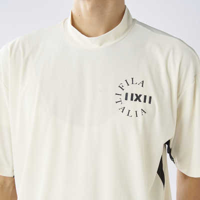 FILA GOLF モックネック 半袖シャツ ホワイト/ブラック フィラゴルフ モックネック半袖シャツ FILA GOLF ［メンズ