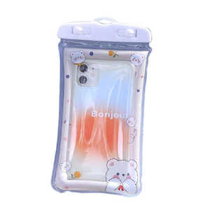 ビーサイレンス 防水スマホバックアニマル IPX3防水規格 ぷにぷにエアバック付 しろくま2 BE-1327-C
