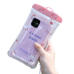 ビーサイレンス 防水スマホバックアニマル IPX3防水規格 ぷにぷにエアバック付 うさぎ3 BE-1327-F