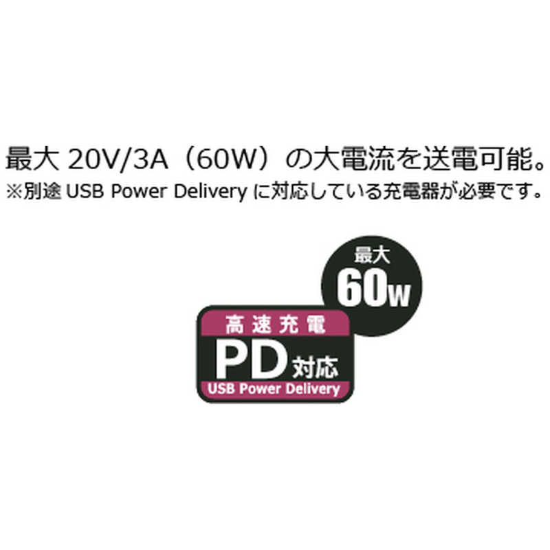 ORIGINALBASIC ORIGINALBASIC PD対応 Type-C to Type-Cケーブル 1ｍ シリコーン素材 やわらかい USB-IF認証 抗菌仕様 SIAA認証　ホワイト OS-UCS1CC100WH OS-UCS1CC100WH