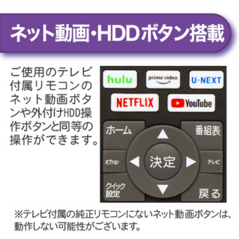 ORIGINALBASIC ORIGINALBASIC ネット動画ボタン搭載テレビリモコン ソニーブラビア対応 ［単4電池×2本(別売)］ OBAVR1TVB01SO OBAVR1TVB01SO