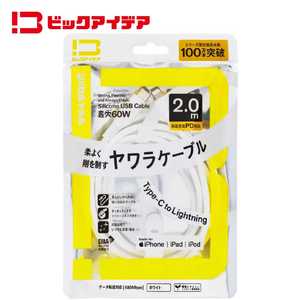 ビックアイデア USB Type-C to Lightning シリコーンケーブル 2.0m ホワイト BIT-UC60S1CL200W