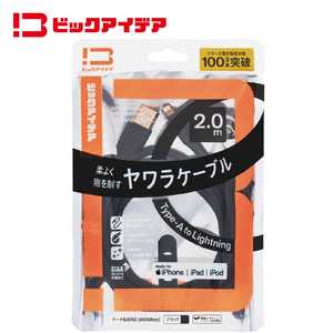 ビックアイデア USB Type-A to Lightning シリコーンケーブル 2.0m ブラック BIT-UC60S1AL200K