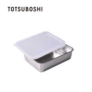 TOTSUBOSHI (T)お料理はかどる 蓋付き角バット1/2 T-033