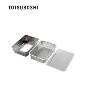 TOTSUBOSHI (T)蓋付き深型ステンレスバット・角型ザルセット シングル T-92103 TOTSUBOSHI (T)蓋付き深型ステンレスバット・角型ザルセット シングル T-92103