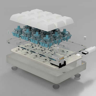 遊舎工房 (自作キーボード組み立てキット)左手用片手デバイス