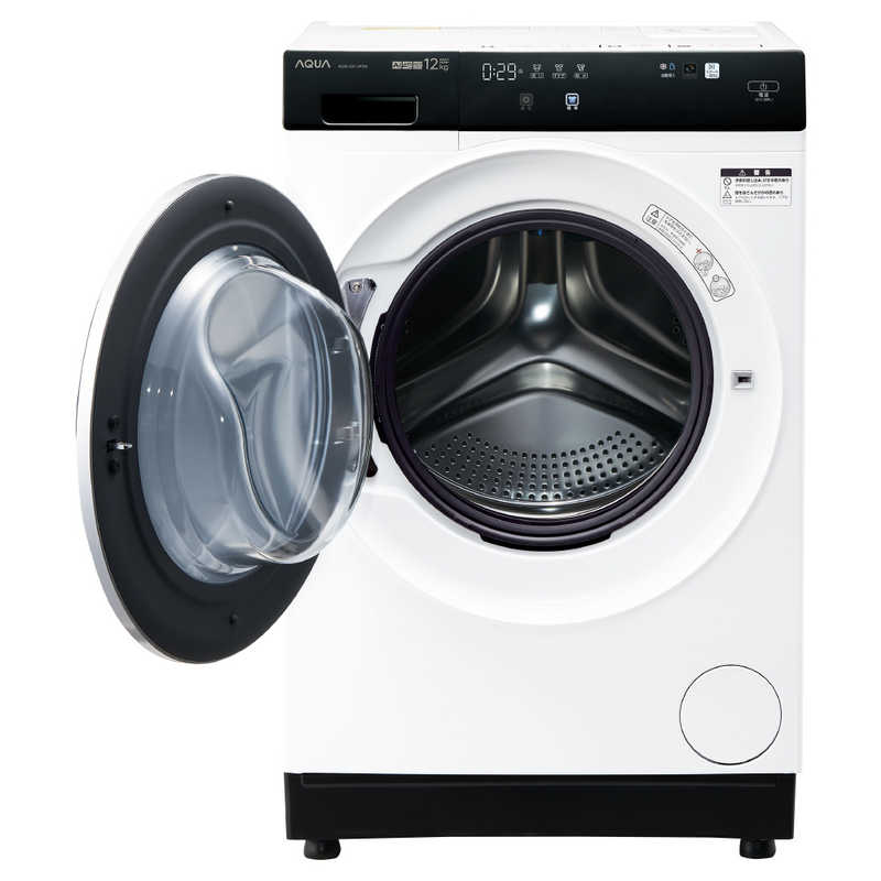 アクア　AQUA アクア　AQUA ドラム式洗濯乾燥機 洗濯12.0kg 乾燥6.0kg ヒートポンプ乾燥 (左開き) AQW-DX12P-L-W ホワイト AQW-DX12P-L-W ホワイト