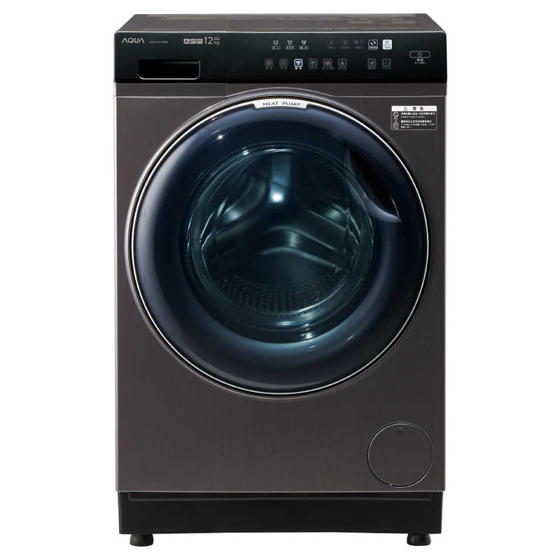 アクア　AQUA アクア　AQUA ドラム式洗濯乾燥機 洗濯12.0kg 乾燥6.0kg ヒートポンプ乾燥 (左開き) AQW-DX12P-L-K シルキーブラック AQW-DX12P-L-K シルキーブラック