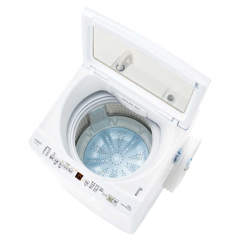 アクア　AQUA アクア　AQUA 全自動洗濯機 インバーター 洗濯7.0kg AQW-V7P-W ホワイト AQW-V7P-W ホワイト