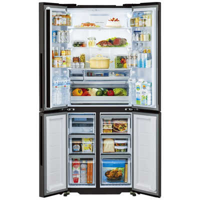 アクア AQUA 冷蔵庫 4ドア 420L フレンチドア(観音開き) 幅70cm ダーク