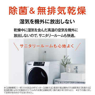 アクア AQUA ドラム式洗濯乾燥機 (左開き) 洗濯8.0kg 乾燥4.0kg