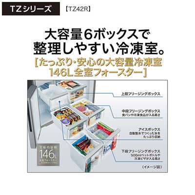 アクア AQUA 冷蔵庫 4ドア 420L フレンチドア(観音開き) 幅70cm サテン