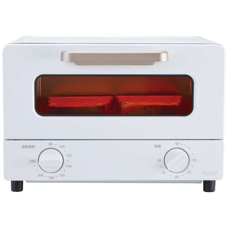 アクア　AQUA アクア　AQUA オーブントースター AQUA 1400W/食パン2枚 ホワイト AQT-CG12T-W AQT-CG12T-W