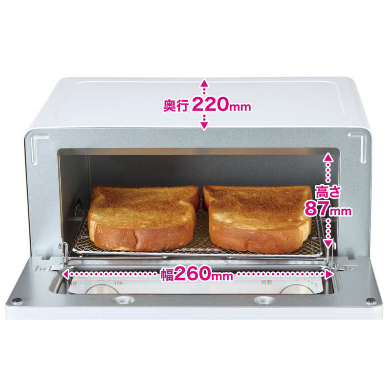 アクア　AQUA アクア　AQUA オーブントースター AQUA 1400W/食パン2枚 ホワイト AQT-CG12T-W AQT-CG12T-W