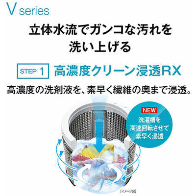 アクア AQUA 全自動洗濯機 洗濯8.0kg ホワイト AQW-V801-W の通販