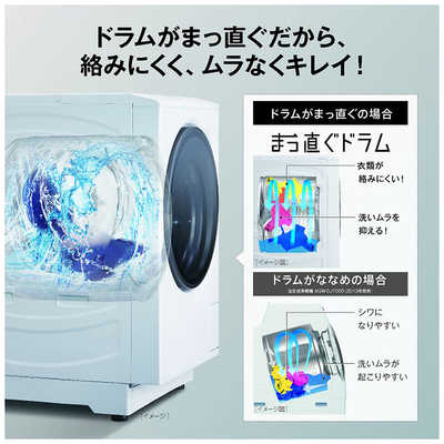 アクア AQUA ドラム式洗濯乾燥機 (左開き) 洗濯12.0kg 乾燥6.0kg 