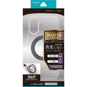 MSソリューションズ iPhone 17ケース 360度回転スタンド付き超透明ハードケース 「MASTER CLEAR mag swing」 クリア/ブラック LN-IM25MCMSBK MSソリューションズ iPhone 17ケース 360度回転スタンド付き超透明ハードケース 「MASTER CLEAR mag swing」 クリア/ブラック LN-IM25MCMSBK