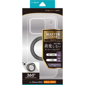 MSソリューションズ iPhone 17 Proケース 360度回転スタンド付き超透明ハードケース 「MASTER CLEAR mag swing」 クリア/ブラック LN-IP25MCMSBK MSソリューションズ iPhone 17 Proケース 360度回転スタンド付き超透明ハードケース 「MASTER CLEAR mag swing」 クリア/ブラック LN-IP25MCMSBK