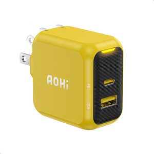 AOHI PD-USB�[�d�� Magcube PRO 67W USB A×1�|�[�g USB C×1�|�[�g PC/�^�u���b�g/�g�ѓd�b 67W�}���[�d �C�G���[ RE-JEMP67YL1