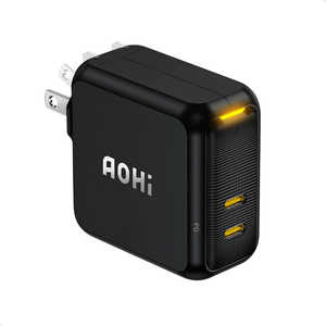 AOHI PD-USB�[�d�� Magcube PRO 100W USB C×2�|�[�g PC/�^�u���b�g/�g�ѓd�b 100W�}���[�d �u���b�N RE-JEMP100BL1