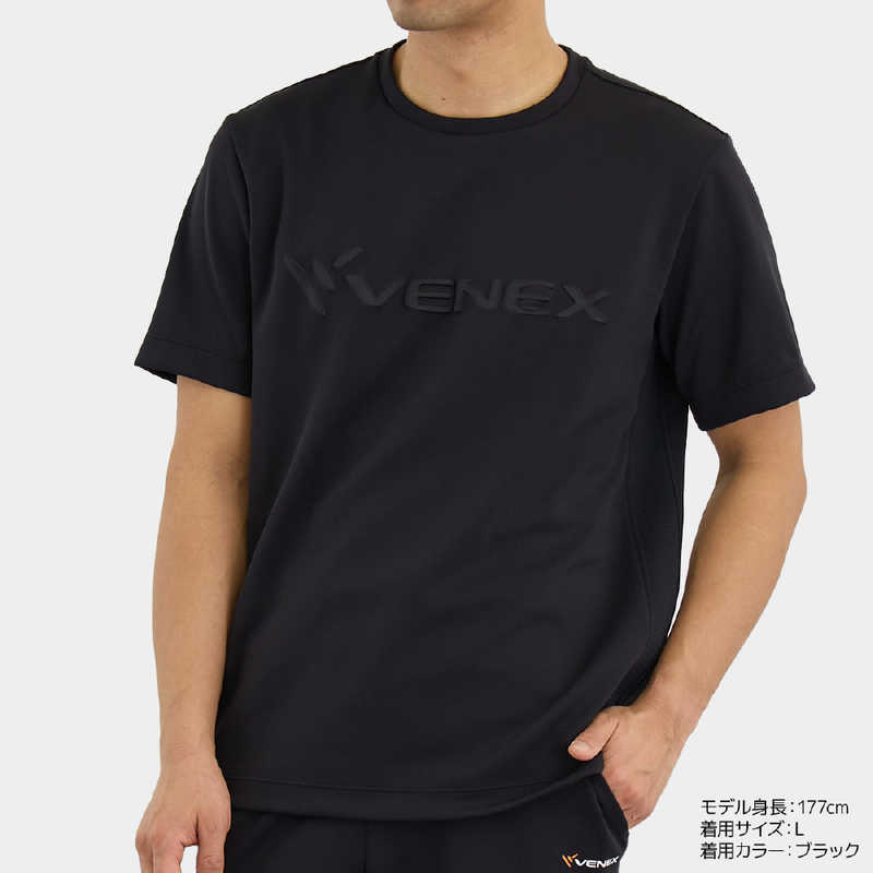 VENEX VENEX リカバリームーウ゛ウェア エンボスロゴTシャツ メンズ ブラック XL L851 81160323 81160323