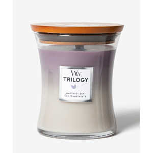 WOODWICK アロマキャンドル トリロジージャーM アメジストスカイ Trilogy Jar M