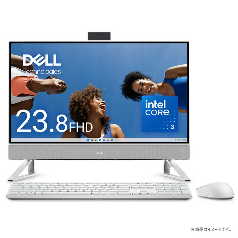 DELL　デル DELL　デル デスクトップパソコン ［23.8型 /intel Core i3 /メモリ：8GB /SSD：512GB /2024春モデル］ パールホワイト AI537-EHLWC AI537-EHLWC