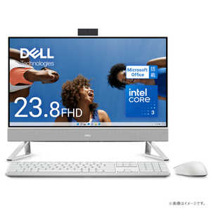 DELL　デル デスクトップパソコン ［23.8型 /intel Core i3 /メモリ：8GB /SSD：512GB /2024春モデル］ パールホワイト AI537-EHHBWC
