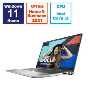 DELL　デル ノートパソコン ［15.6型 /Windows11 Home /intel Core i3 /メモリ：8GB /SSD：512GB］ プラチナシルバー NI325-EHHBSC