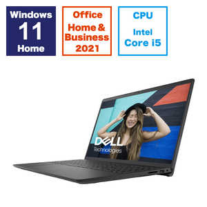 DELL　デル ノートパソコン ［15.6型 /Windows11 Home /intel Core i5 /メモリ：8GB /SSD：512GB］ カーボンブラック NI345-EHHBBC