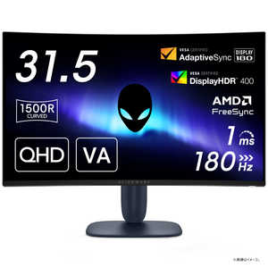 DELL ǥ ߥ󥰱վǥץ쥤 Alienware/VA/180/1ms/ 31.5 / WQHD(25601440) / 磻 / ̷ ֥å AW3225DM-R