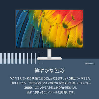 DELL デル 液晶ディスプレイ Sシリーズ/31.5/VA/3840x2160/120/4ms