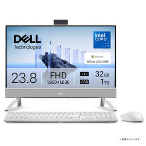 DELL デル デスクトップパソコン [ 23.8型 / Win11 Home / Core 7 / メモリ32GB / SSD1TB / Office ] パールホワイト AD77-FNWHBC