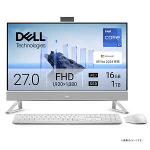 DELL デル デスクトップパソコン [ 27型 / Win11 Home / Core i7 / メモリ16GB / SSD1TB / Office ] パールホワイト AD69-FNHBC
