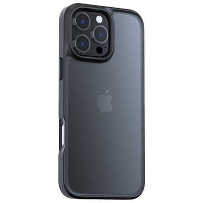 TORRAS iPhone 16 Pro用ケース ブラック iPhone 16 pro ケース リング 付き 一体型 MagSafe 対応 耐衝撃